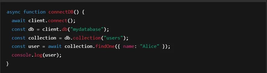 MongoDB Node.js